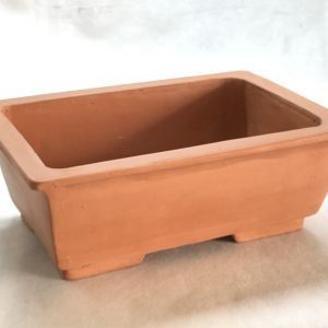 Maceta rectangular sin esmaltar, robusta
