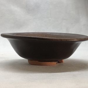 Cuenco esmaltado color chocolate