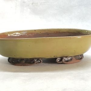 Maceta oval esmaltada