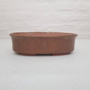 Maceta oval esmaltada